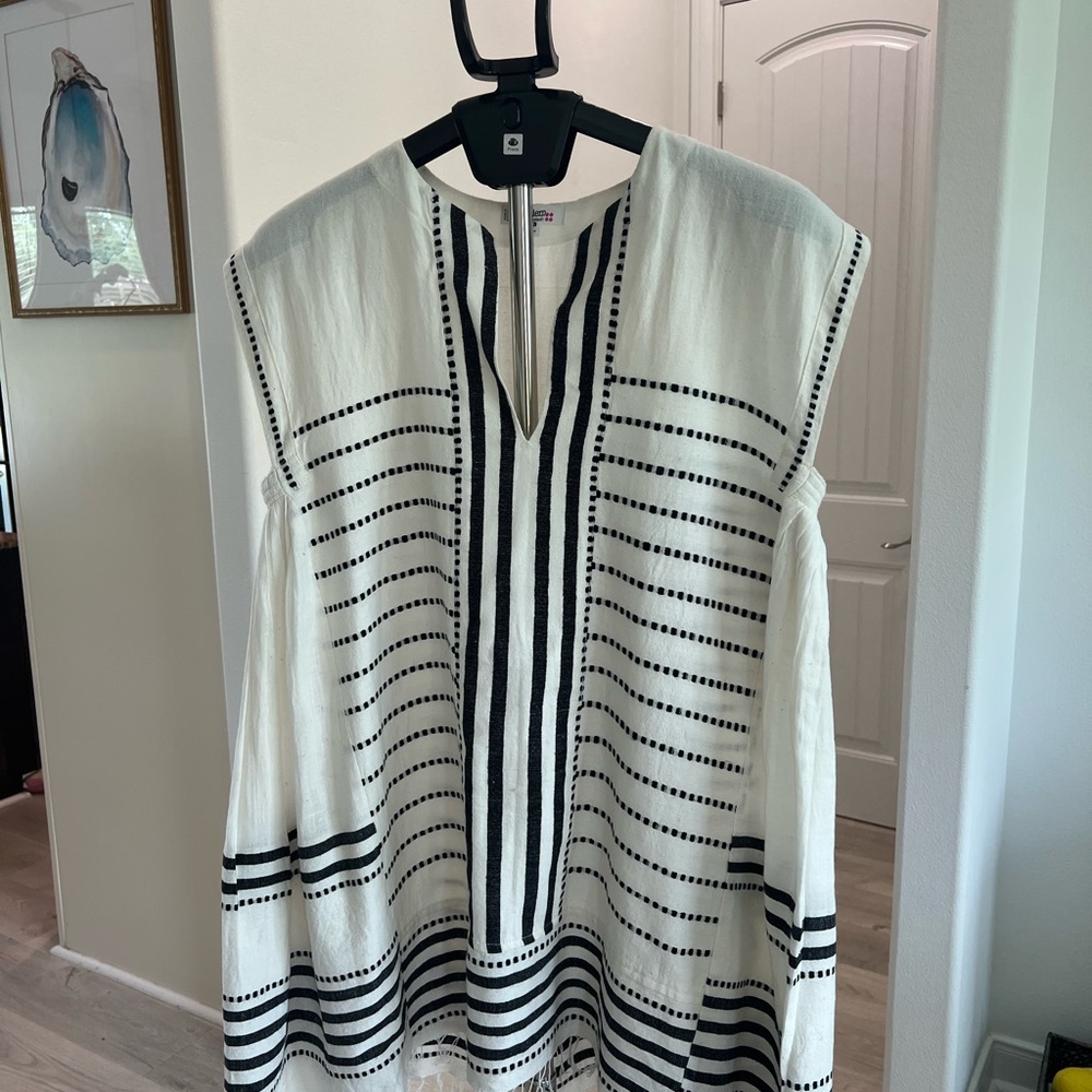 Lemlem Black and White Elina cover up -M